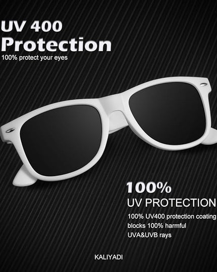 KALIYADI Polarized Sunglasses for Men and Women Matte Finish Sun glasses Color Mirror Lens UV Blocking (3 Pack)