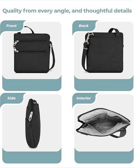 Travelon Anti-theft Classic Slim Double Zip Crossbody