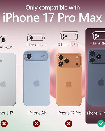 FireNova Magnetic for iPhone 17 Pro Max Case, Compatible with MagSafe, [Integrated Silicone Camera Control Button] [Camera Protection] Anti-Scratch Microfiber Lining Phone Case, 6.9", Plum