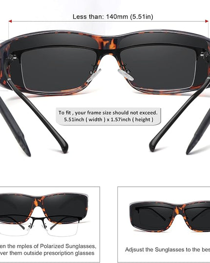 MEETSUN Fit Over Glasses Sunglasses for Men Women,Wrap Around Sunglasses Polarized UV400 Protection