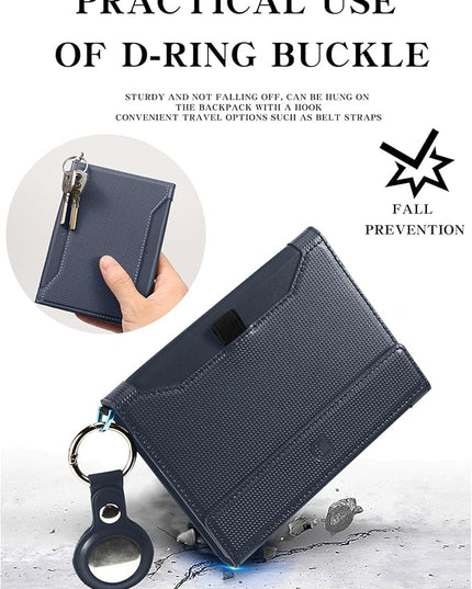 Passport Holder for Travel Essentials, RFID Blocking PU Leather Passport Wallet Cover Card holder Case Passport Book Holders for Women and Men, Dark Blue