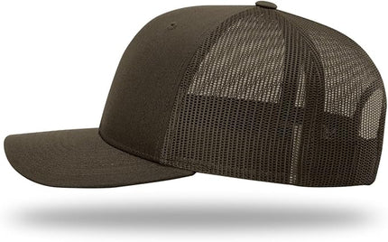 Richardson 112 Trucker Hat - Premium Adjustable Snapback Hat - Structured Six Panel Richardson Blank Caps