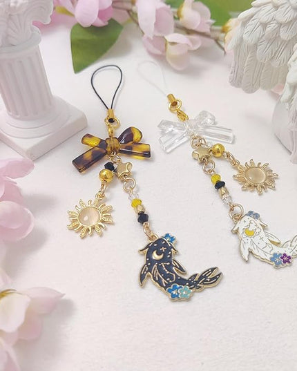 1-4PCS Cute Phone Charms Aesthetic Y2K Cell Phone Charms Strap Pink Strawberry Butterfly Star PhoneCharm Y2K Accessories for Bag Keychain Airpods Camera Pendants Decor