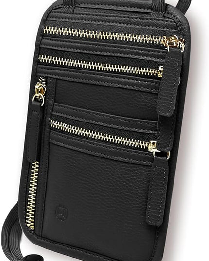 Sizobi Neck Wallet for Traveling Women Men, RFID Blocking Leather Passport Holder Pouch, Family Document Organizer Passport Wallets,International Travel Must Haves Travel Accessories