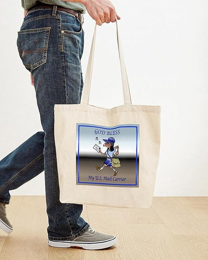 CafePress Mail Carrier Tote Bag Reusable Natural Beige Canvas Shopping Bag
