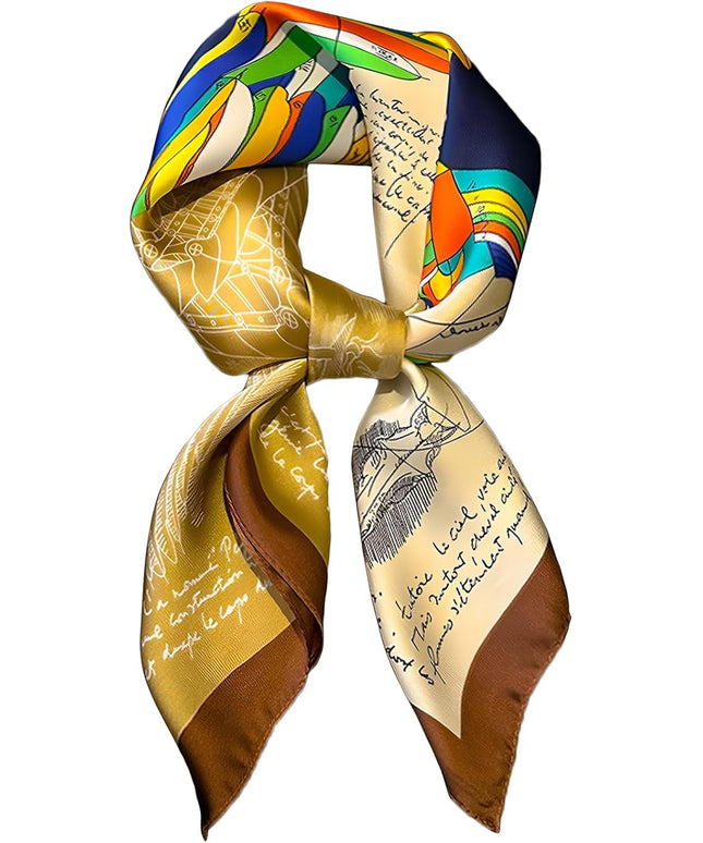Head Bandanas Scarf for Women Silk Satin Hair Scarf Lightweight Vintage Fashion Square Neck Scarves Gift