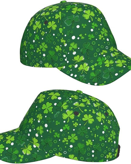 St. Patrick's Day Baseball Cap, Irish Green Clover Trucker Hat for Men Women, Fashion Adjustable Sun Visor Dad Hat