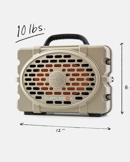 Turtlebox Original Gen 3: Portable Outdoor Bluetooth Speaker – Ultra-Loud (120dB), Waterproof (IP67), Rugged, Impact-Resistant, 3-Day Battery | Party Mode: Unlimited Pairing Stereo, Tan/Tan