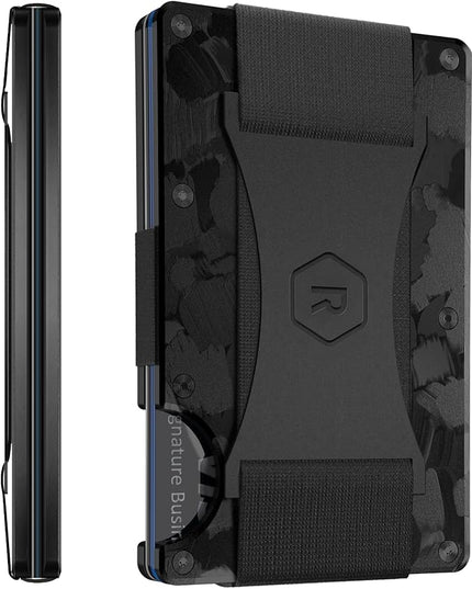 The Ridge Wallets for Men - Slim Minimalist, Front Pocket, RFID - Card Holder Wallets (Forged Carbon)