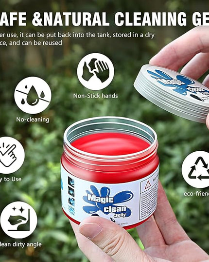 DNA MOTORING Car Cleaning Gels Auto Detailing Tools Cleaning Putty Car Interior Cleaner, Car Jelly Cleaner, Keyboard Cleaner, Car Cleaning Supplies Car Gifts for Men Women,Red, TOOLS-00254