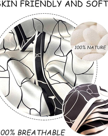 Dailyacc Hair Scarf for Women Fashion Silky Satin Headscarf Wrap Breathable Lightweight Neck Scarves For Handbag
