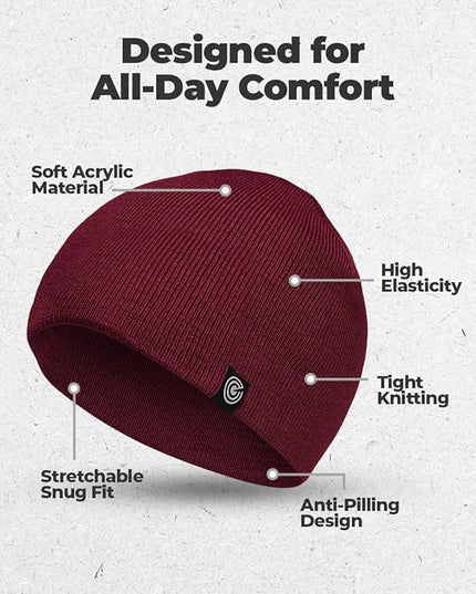 Original Beanie Cap - Soft Knit Beanie Hat - Warm and Durable