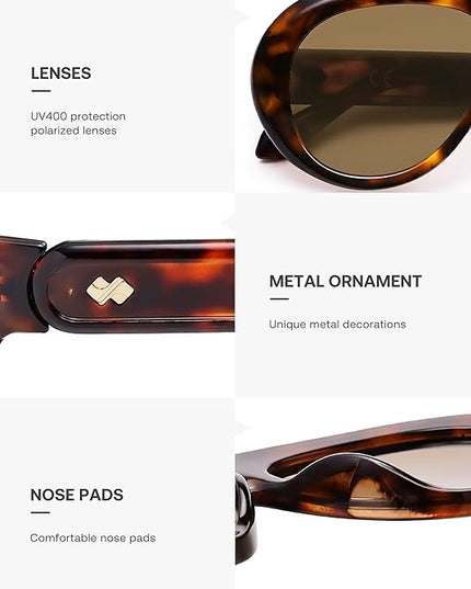 SOJOS Trendy Oversized Polarized Aviator Sunglasses Womens Men Retro Vintage 70s Style UV Protection Sun Glasses SJ2390