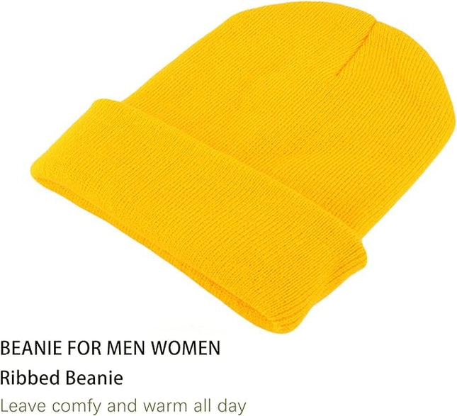 ZOORON 1&2 Pack Beanie for Men Women Slouchy Beanie Hats Winter Knit Caps Soft Ski Hat Unisex