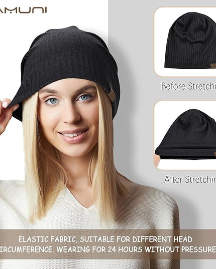 Slouchy Beanie for Men Women Soft Lightweight Running Beanie Hat Chemo Cap Skull Cap