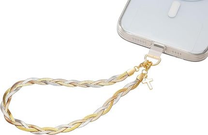 Phone Charms Strap Wrist Chain Bracelet Phone Strap Detachable Anti Theft Anti-Fall Safety Hands-Free(2xPads) Fit Apple&Most Smartphones