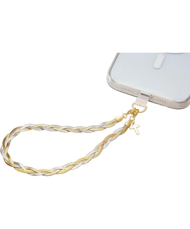 Phone Charms Strap Wrist Chain Bracelet Phone Strap Detachable Anti Theft Anti-Fall Safety Hands-Free(2xPads) Fit Apple&Most Smartphones