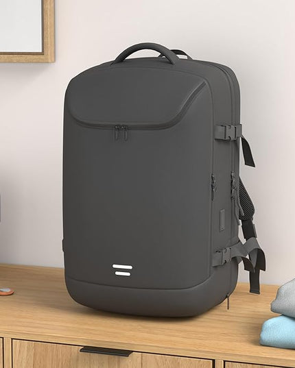 Travel Carry on Backpack 50L Expandable Flight Approved Backpacks 17.3 inch Laptop and USB Charging Port bags Water Resistant Business Back Pack for Women & Men