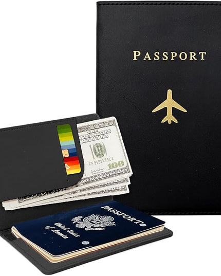 Sizobi Leather Passport Holder Covers Case, Passport Holder for Travel Women, International Travel Must Haves Travel Accessories for Women Men, Cruise Ship Essentials, Passport Book Travel Gifts
