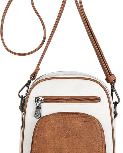 FADEON Small Purses for Women Crossbody Bags, Designer PU Leather Mini Cross Body Purse Travel Shoulder Bag Card Slots