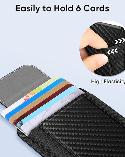 FINPAC MagSafe Wallet, Magnetic Card Wallet Holder for iPhone 17/16/15/14/13/12 Series, Safe RFID Blocking Slim Leather 6 Card Holder for Women Men