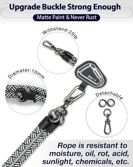project-cb Cell Phone Lanyard ×1, Tether Tab ×2, Universal Adjustable Phone Strap, Crossbody, Neck Phone Lanyard, Rope Strap