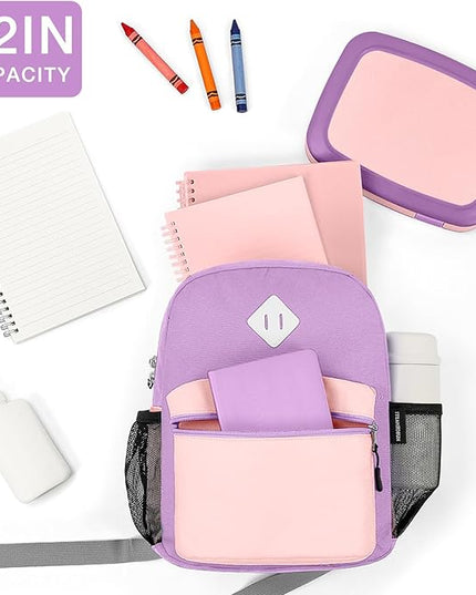 STEAMEDBUN Toddler Backpack Girls 2-4, Kids Backpack Girls, Preschool Daycare Travel Small - 12inch