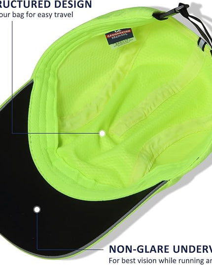 GADIEMKENSD Women's Race Day Running Cap Performance Mesh Hat - Excellent Ventilation, Lightweight, Reflective Safety