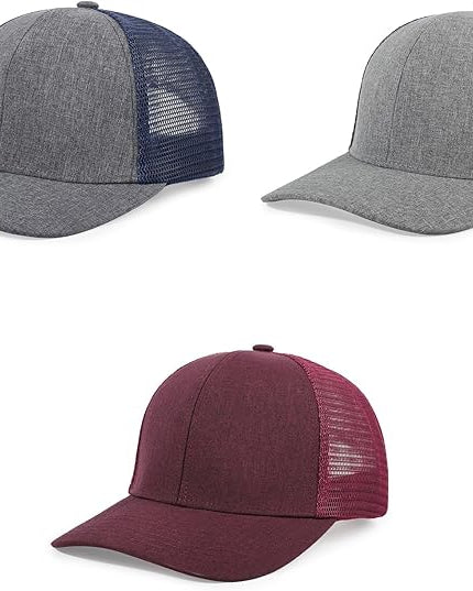 kozinu Unisex Trucker Hats Blank Mesh Snapback Hats Sport Plain Baseball Caps Adjustable Fitted Hat