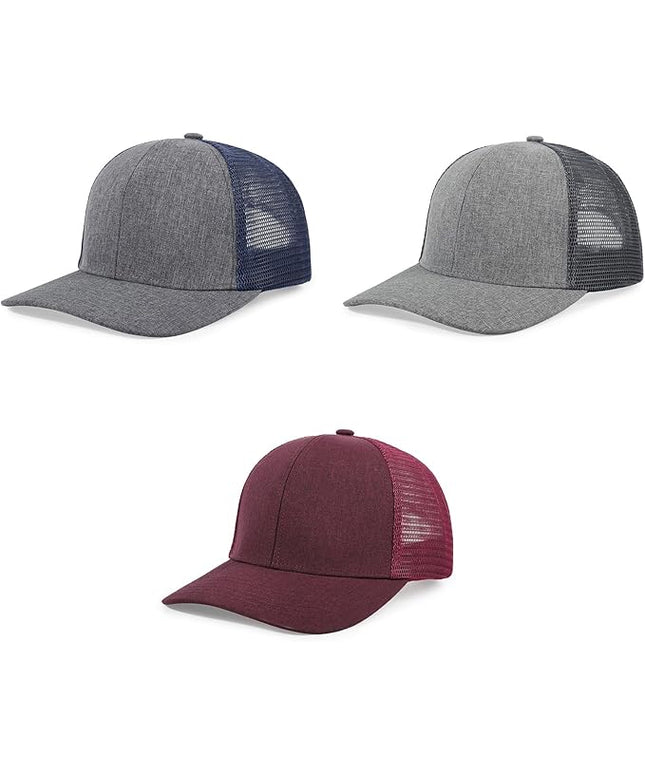kozinu Unisex Trucker Hats Blank Mesh Snapback Hats Sport Plain Baseball Caps Adjustable Fitted Hat