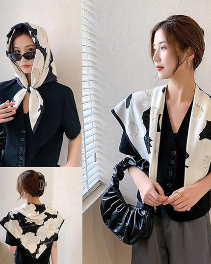 Headscarf Large Square Scarf 35" Fashion Scarves Silk Feeling Hair Wrapping Scarfs Hairscarf BA16
