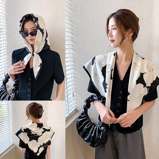 Headscarf Large Square Scarf 35" Fashion Scarves Silk Feeling Hair Wrapping Scarfs Hairscarf BA16