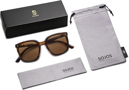 SOJOS Sunglasses for Women Men Vintage Style Shades SJ2157