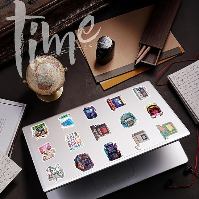 100Pcs Video Game Stickers, Multicolor Vinyl Waterproof Gaming Stickers for Boys, Teens, Men, Adults