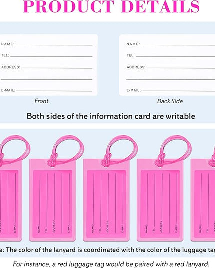 100 Pack Luggage Tags for Suitcases, Airplane Travel Essentials for Flying, International Travel Must Haves, and Luggage Accessories by Sodsay