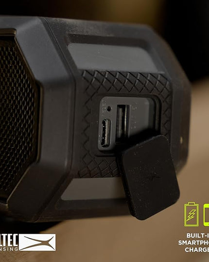 Altec Lansing Magnetic Bluetooth Speaker HYDRAJOLT 2.0, Waterproof IP67, 12W Output Power, 16H Battery, Multicolor LED, 100ft Wireless Range, Voice Assistant, USB-C Quick Charge