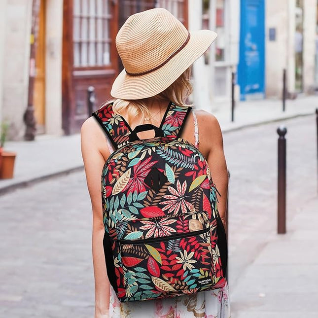YAMTION Laptop Backpack Women,School Backpack Printing with USB Port for College Work Business Travel