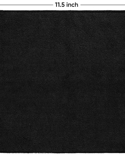 HOMEXCEL Black Microfiber Cleaning Cloth 20 Pack 11.5 x 11.5 inch Microfiber Towels for Cars Ultra Absorbent Car Washing Cloth Lint Free Streak Free Cleaning Rags for Car, Kitchen Window