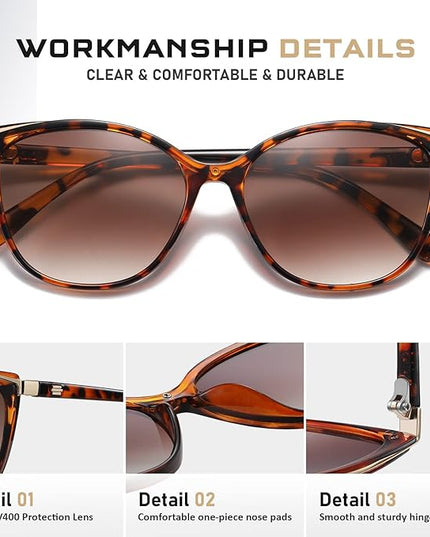 Trendy Cat Eye Sunglasses for Women Fashion Cateye UV400 Protection Glasses CL22017