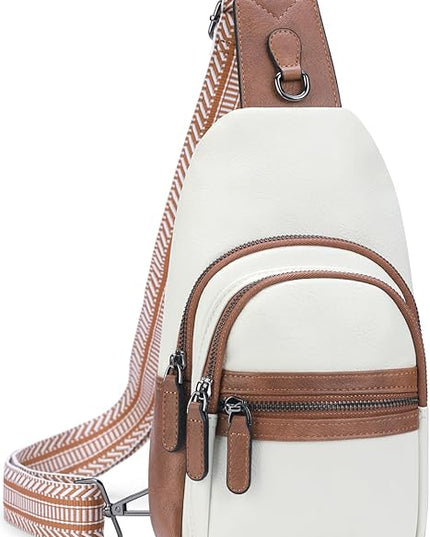 HESHE Sling Bag for Women Anti Theft Small Crossbody Bags Leather Fanny Pack Cross Body Purse for Travel