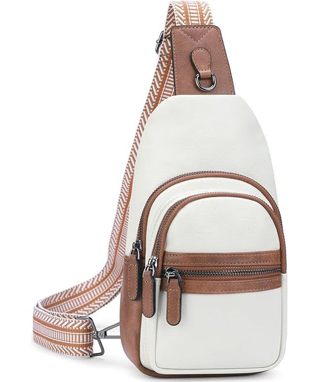 HESHE Sling Bag for Women Anti Theft Small Crossbody Bags Leather Fanny Pack Cross Body Purse for Travel