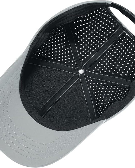 VOBOOM Men Quick Dry Baseball Cap Laser Cut Mesh Ball Curved Brim Snapback Hat