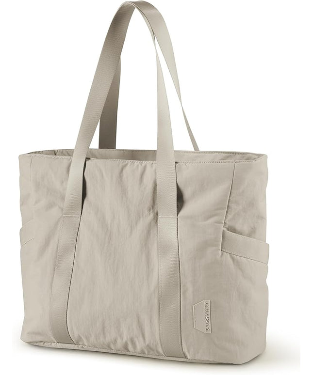 BAGSMART Tote Bag for Women, Tote Bag with Zipper Work Tote with Compartments Nurse Shoulder Hanbag for Travel, Gym