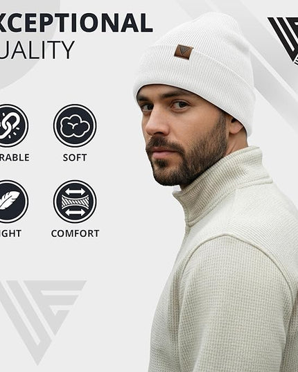 Urban Effort Beanie for Men Women – Warm Acrylic Unisex Knit Winter Hats for Men, Soft Stretch Fit, Classic Streetwear Style