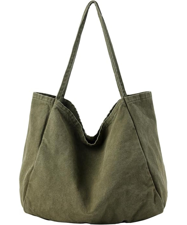 Canvas Tote Bag for Women Large Hobo Shoulder Bag for Work Travel Casual Message Bag Tote Purse handbags