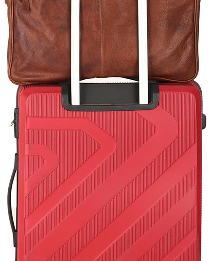 Leather briefcase 18 Inch Laptop Messenger Bags for Men and Women Best Office briefcase Satchel Bag (Wash Tan)