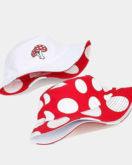 Mashiaoyi Unisex Print Double-Side-Wear Reversible Bucket Hat