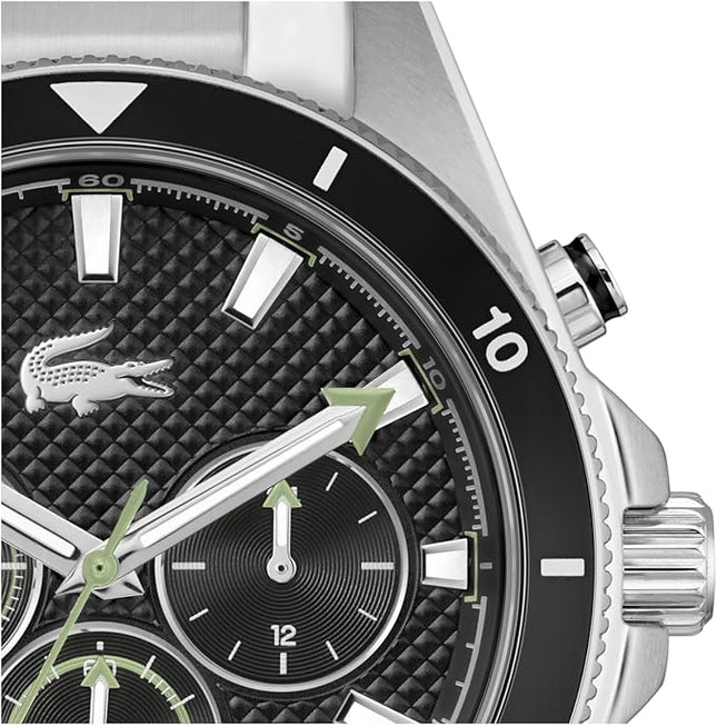 Lacoste Mainsail Men's Chronograph Watch - Stainless Steel - Water Resistant up to 5ATM/50 Meters - Contemporary, Sporty - Premium Fashion Timepiece - Gift for Him - 43mm