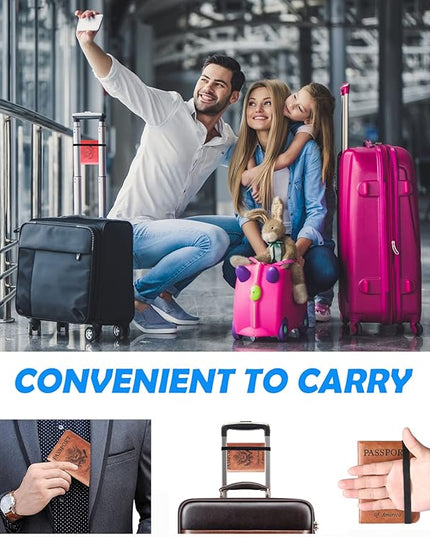 Passport Holder Cover Wallet Travel Essentials Leather Rfid Blocking Case Vacation Luggage Must Haves Travel Accessories for Men Women (116#Black)