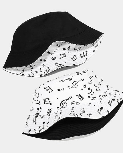 Mashiaoyi Unisex Print Double-Side-Wear Reversible Bucket Hat